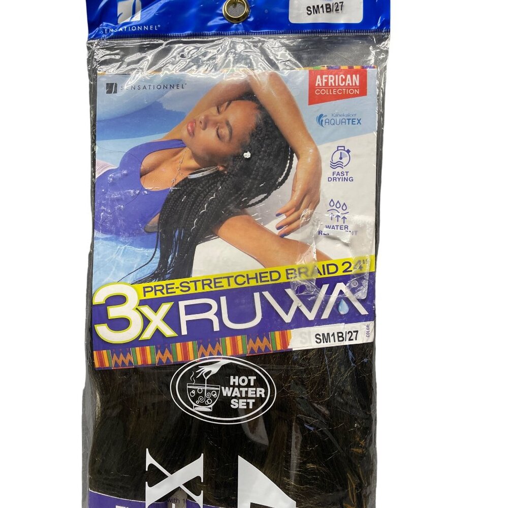 Sensational Women's Pre-stretched Braids 24" Dark Brown w/ Blonde Ends SKU 2122